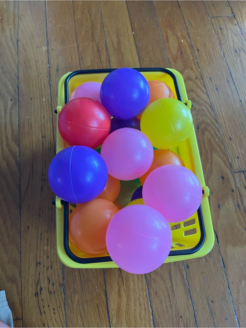 15 Colorful Plastic Play Balls - Assorted Colors no basket included